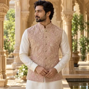 Blush Nehru jacket